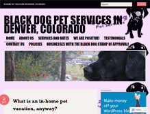 Tablet Screenshot of blackdogpetservices.com